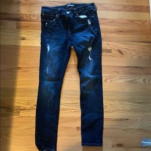 Express size 6r mid rise ripped jean leggings